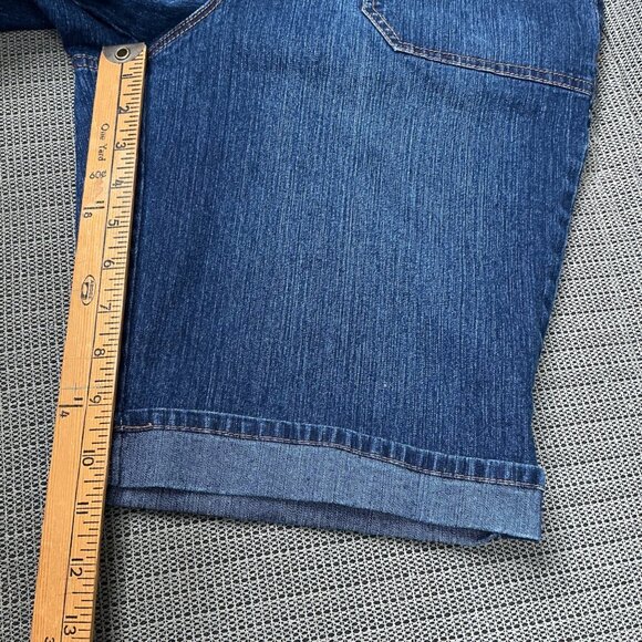 Gloria Vanderbilt Womens 14 Blue Bermuda Denim Shorts All-Around Slimming Effect - Picture 6 of 10